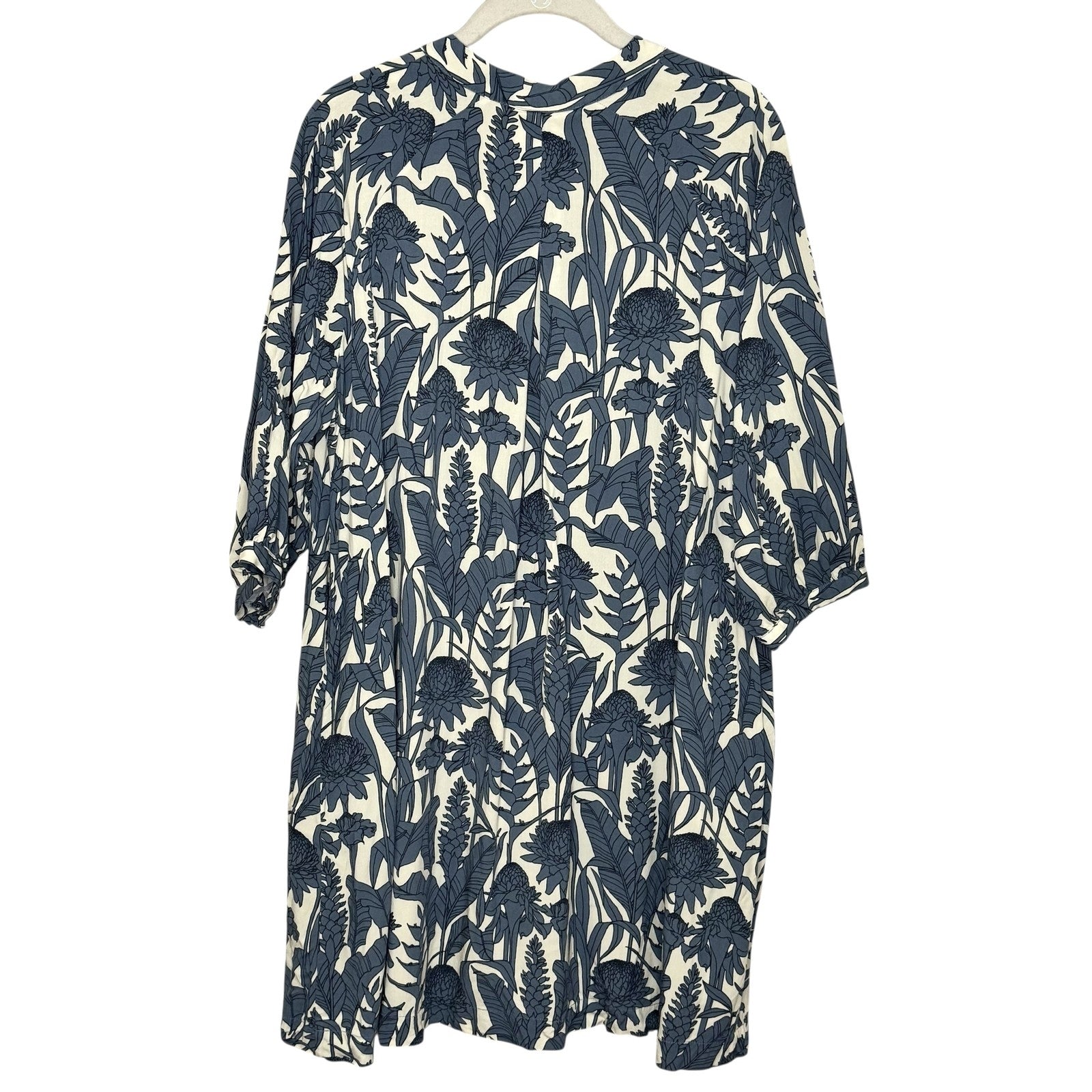 Margaret O'Leary Dress Womens Medium Floral Print ECOVERO Tunic Pockets Boho - Flair - Style