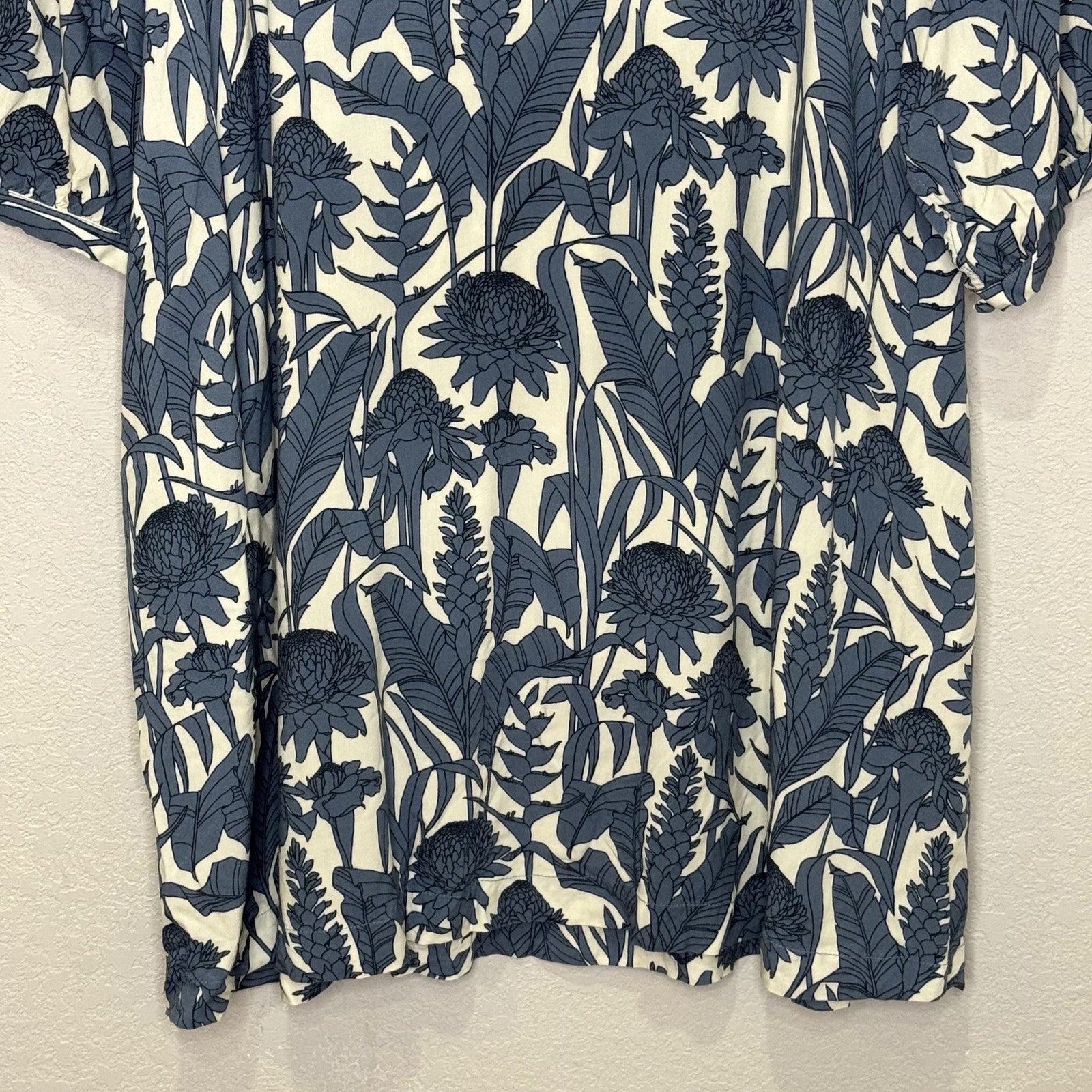 Margaret O'Leary Dress Womens Medium Floral Print ECOVERO Tunic Pockets Boho - Flair - Style