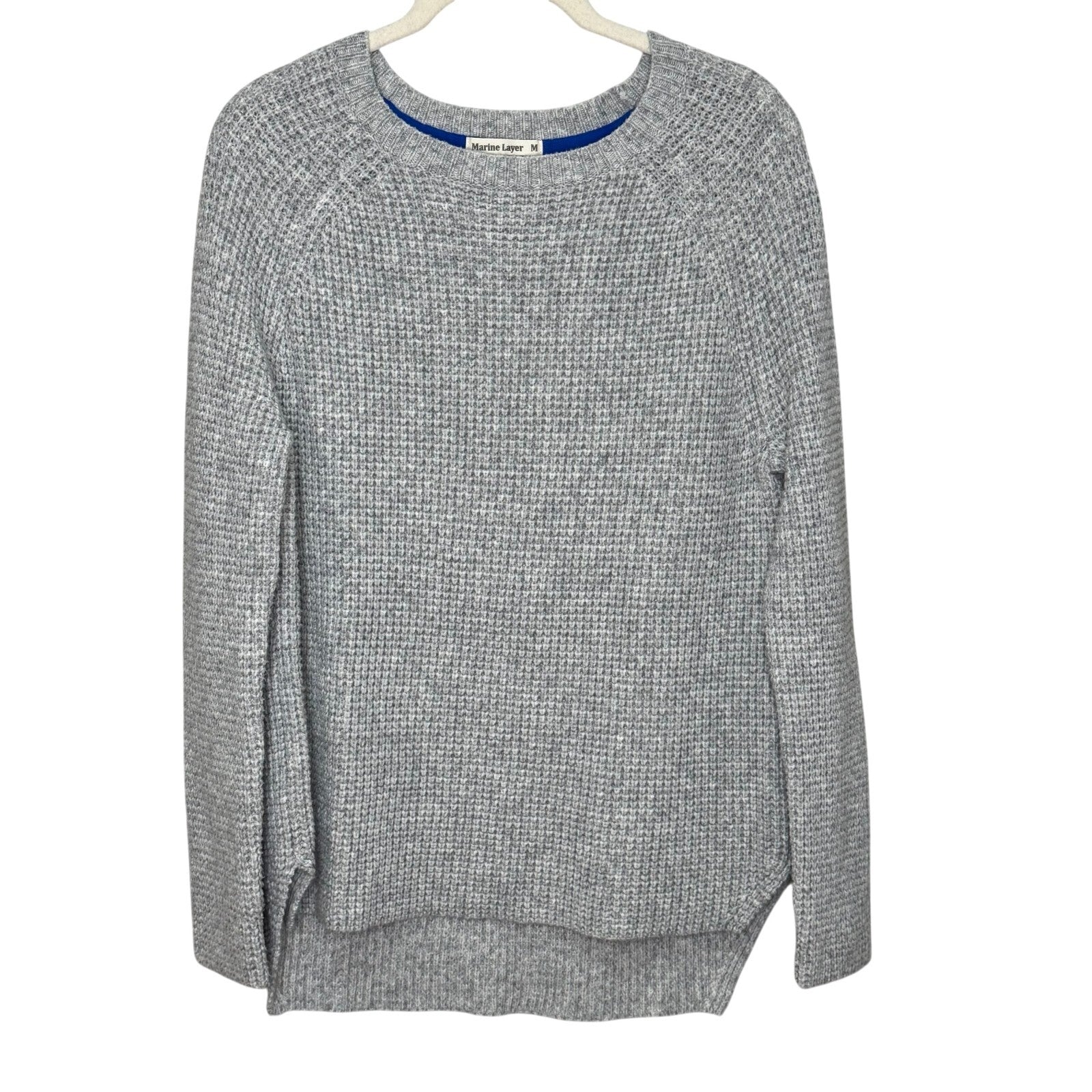 Marine Layer Aspen Sweater Womens Size Medium Gray Pineapple Stitch Soft Cozy - Flair - Style