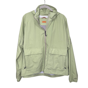 Merrell Jacket Womens Small Green Packable Hooded Full Zip Windbreaker Outdoors - Flair - Style