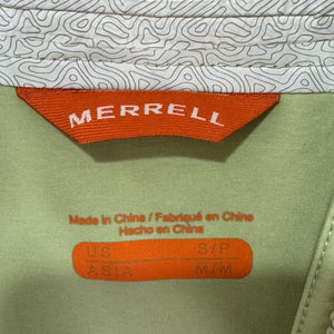Merrell Jacket Womens Small Green Packable Hooded Full Zip Windbreaker Outdoors - Flair - Style