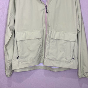 Merrell Jacket Womens Small Green Packable Hooded Full Zip Windbreaker Outdoors - Flair - Style