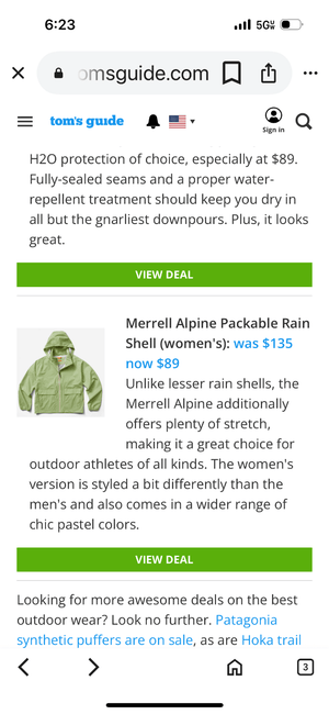 Merrell Jacket Womens Small Green Packable Hooded Full Zip Windbreaker Outdoors - Flair - Style