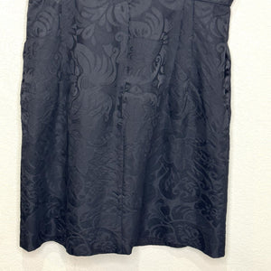 Milly Dress Womens 10 Black Sleeveless Wool Blend Textured Jacquard Keyhole USA - Flair - Style