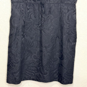 Milly Dress Womens 10 Black Sleeveless Wool Blend Textured Jacquard Keyhole USA - Flair - Style