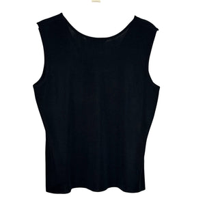 Ming Wang Sleeveless Tank Top Womens Medium Black Knit Pullover Acrylic Classic - Flair - Style