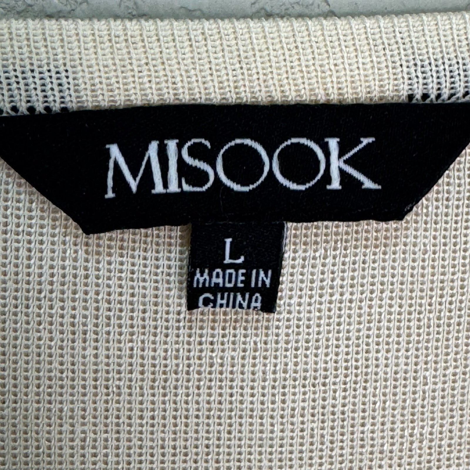 MISOOK Sweater Size Large Pink Sparkle Colorblock 3/4 Sleeve Lined - Flair - Style