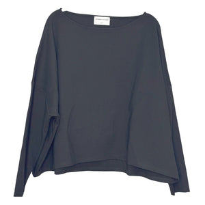Modern Citizen Black Top Size Large Boxy Dolman Sleeve Relaxed Fit Minimalist - Flair - Style