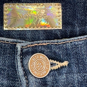 MOTHER The Insider Crop Step Fray Jeans Size 25 Blue Girl Crush - Flair - Style