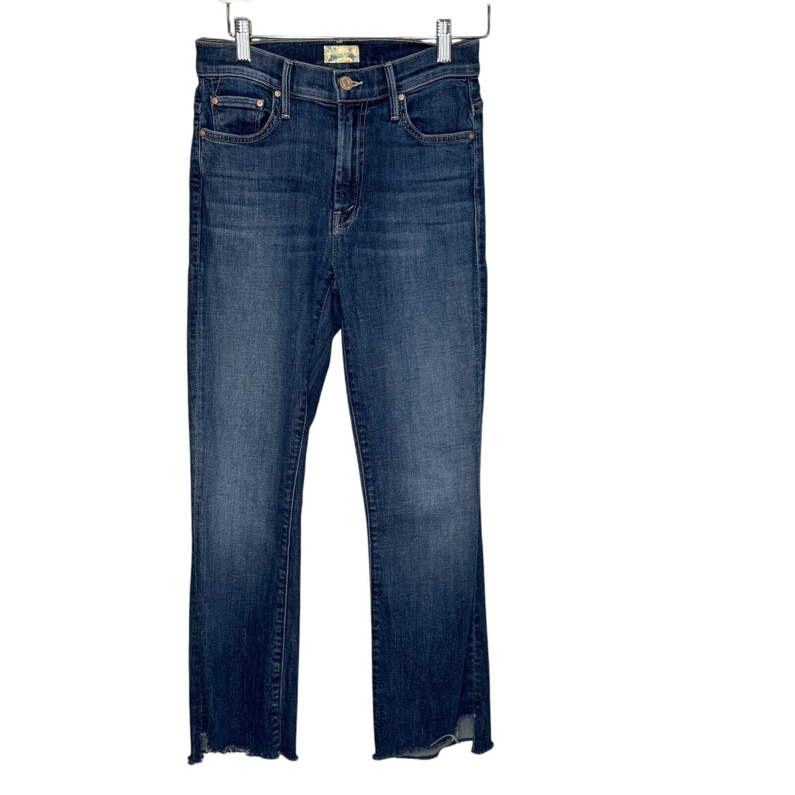 MOTHER The Insider Crop Step Fray Jeans Size 25 Blue Girl Crush - Flair - Style