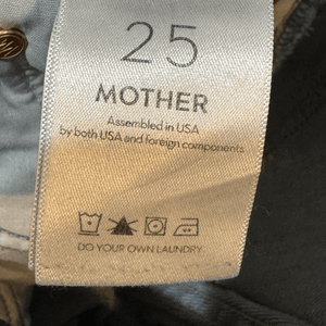 MOTHER The Insider Crop Step Fray Jeans Size 25 Blue Girl Crush - Flair - Style