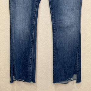 MOTHER The Insider Crop Step Fray Jeans Size 25 Blue Girl Crush - Flair - Style