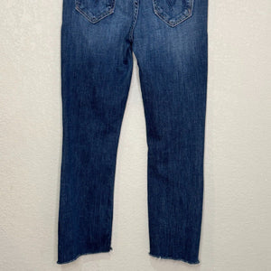 MOTHER The Insider Crop Step Fray Jeans Size 25 Blue Girl Crush - Flair - Style