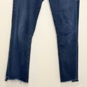 MOTHER The Insider Crop Step Fray Jeans Size 28 Night In Paris Dark Black - Blue - Flair - Style