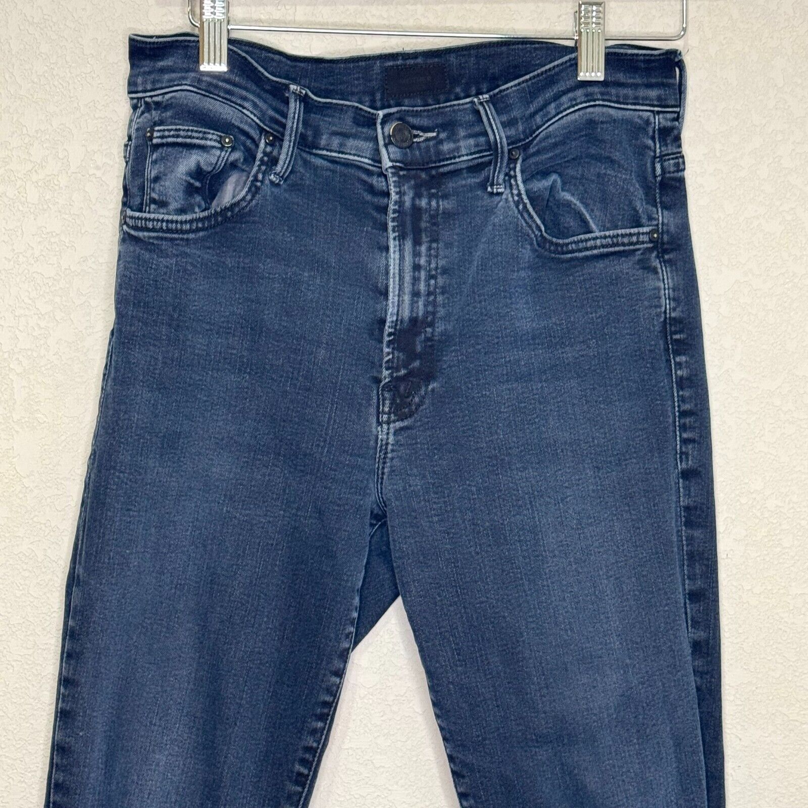 MOTHER The Insider Crop Step Fray Jeans Size 28 Night In Paris Dark Black - Blue - Flair - Style