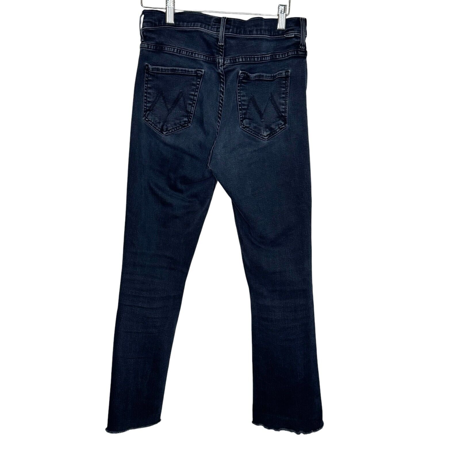MOTHER The Insider Crop Step Fray Jeans Size 28 Night In Paris Dark Black - Blue - Flair - Style