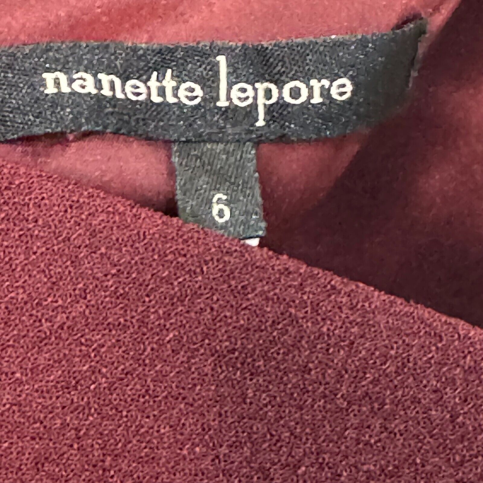 Nanette Lepore Ruched Cocktail Dress Size 6 Burgundy - Flair - Style