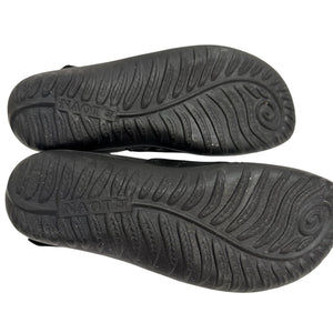Naot Mary Jane Shoes Womens Size 37 Black Leather Velour Strap Comfort Walking - Flair - Style