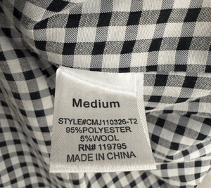 Needle & Thread Gray Bow Jacket Size Medium Gray Black Double Breasted Peacoat - Flair - Style