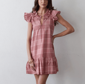 Never A Wallflower Rachel Mini Dress Size XS New $288 Kelly Green White Plaid - Flair - Style