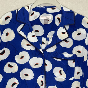 Olivia Palermo Chelsea28 Shirt Womens Small Floral Silk Button Up Top Blouse - Flair - Style