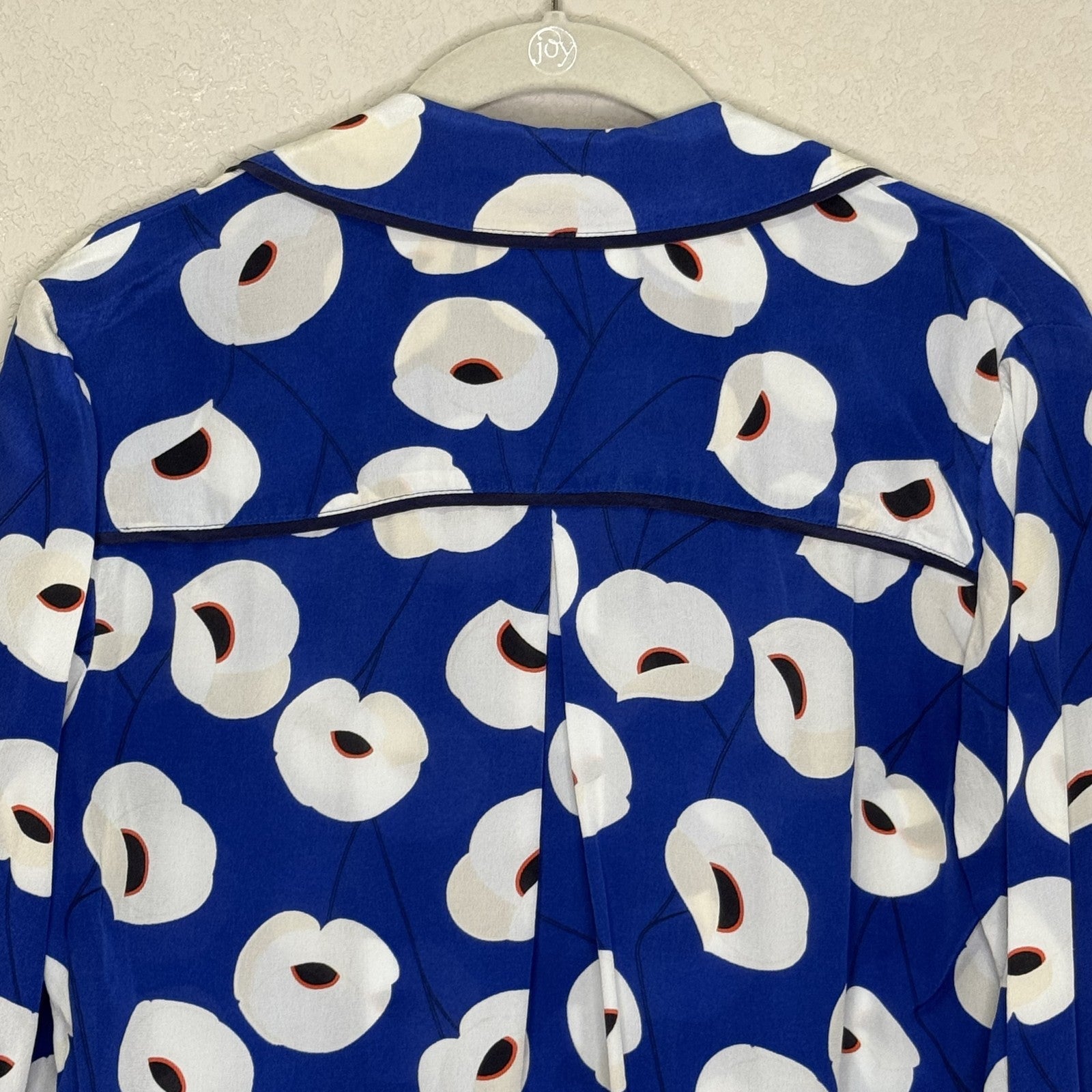 Olivia Palermo Chelsea28 Shirt Womens Small Floral Silk Button Up Top Blouse - Flair - Style