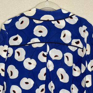 Olivia Palermo Chelsea28 Shirt Womens Small Floral Silk Button Up Top Blouse - Flair - Style