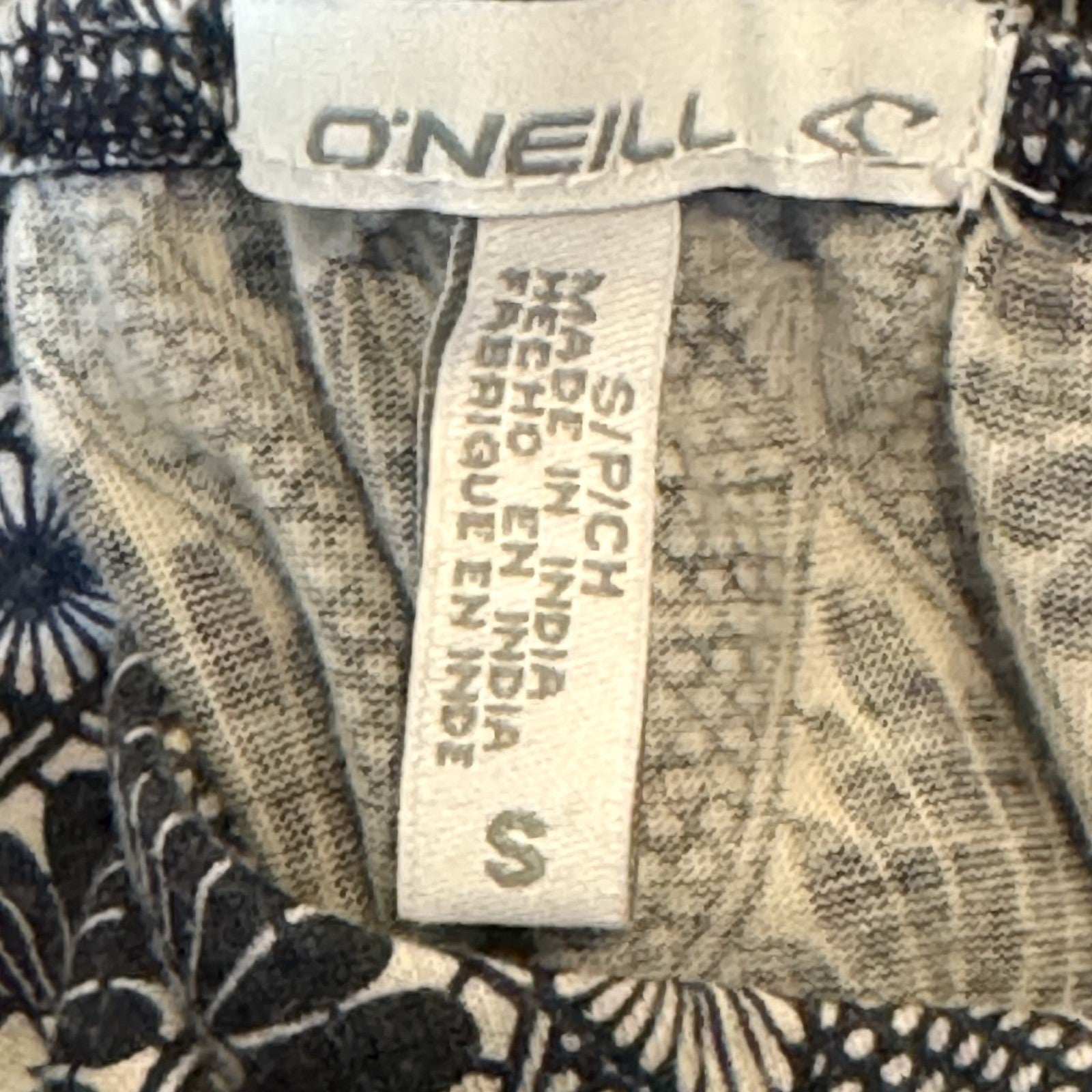 O'Neill Jenna Dress Womens Small Blue White Geometric Boho Strappy Maxi - Flair - Style