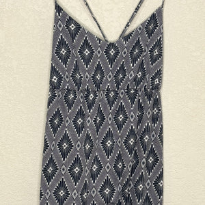O'Neill Jenna Dress Womens Small Blue White Geometric Boho Strappy Maxi - Flair - Style