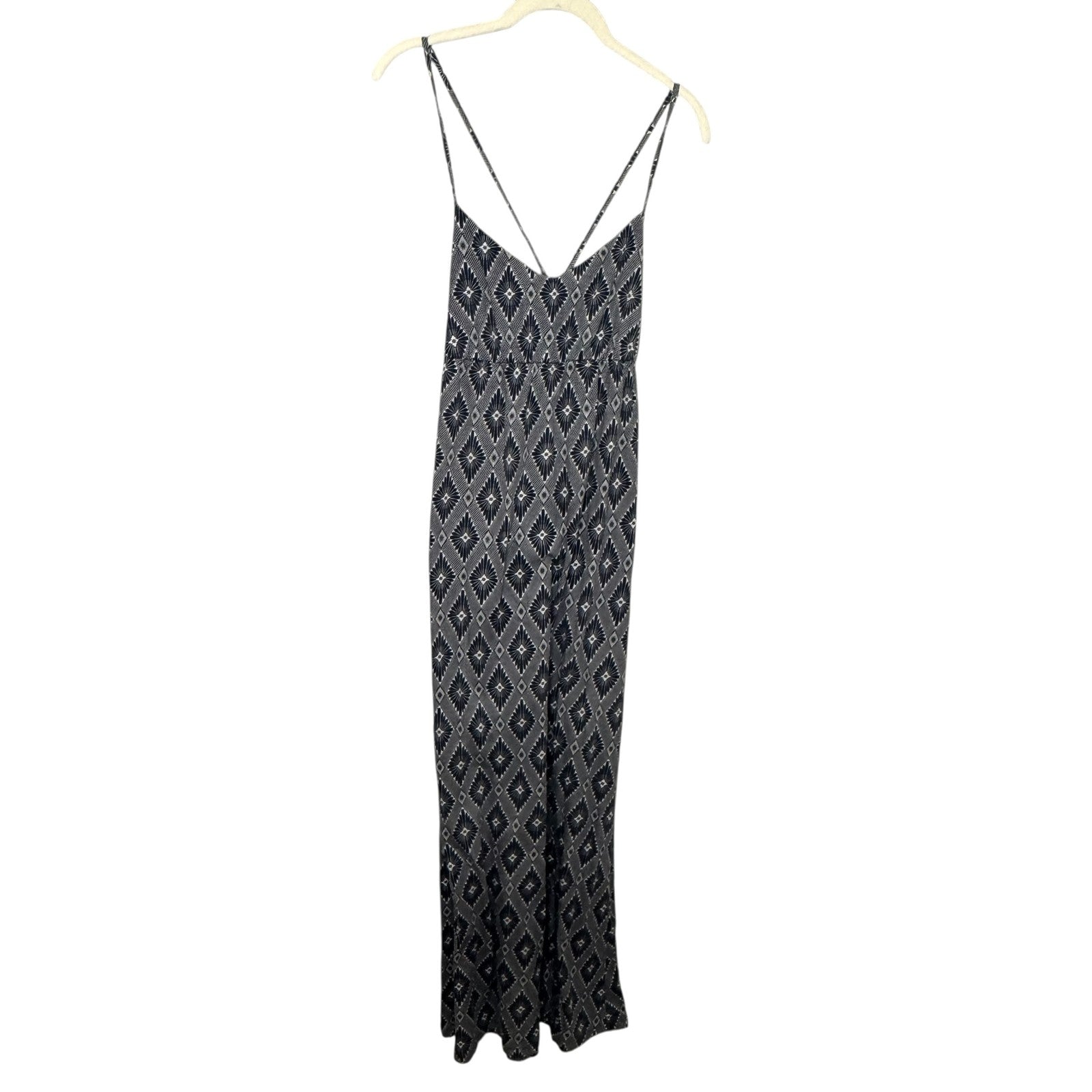O'Neill Jenna Dress Womens Small Blue White Geometric Boho Strappy Maxi - Flair - Style