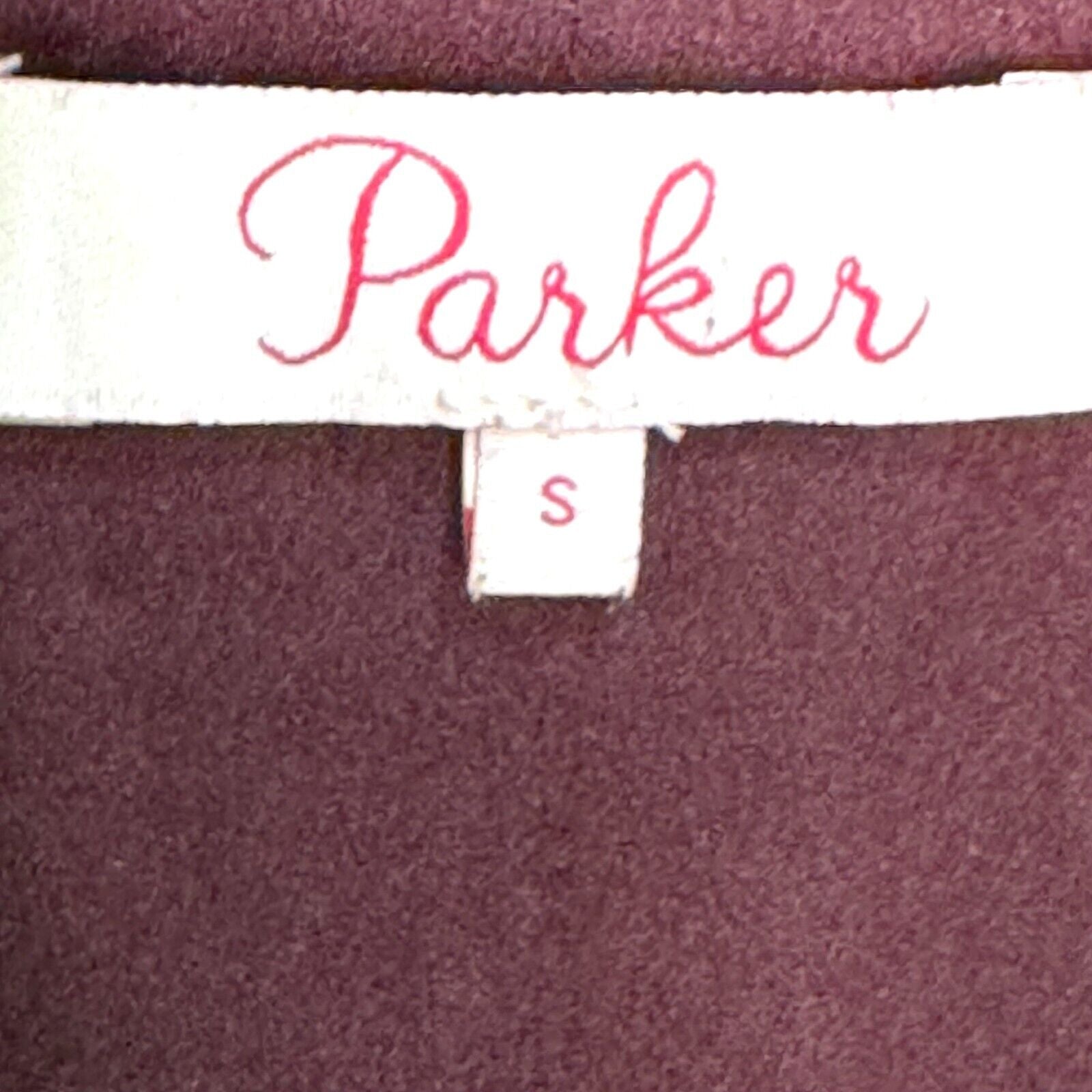 Parker Blouse Shirt Size Small Burgundy Ruffle Neck Tie - Flair - Style