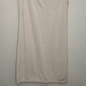 Peruvian Connection Freya Drape Neck Dress Size Small Oyster 100% Pima Cotton - Flair - Style