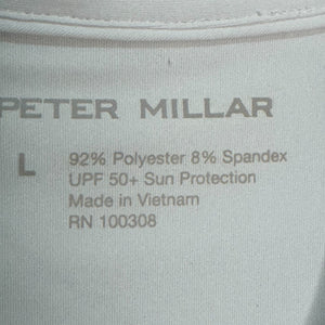 Peter Millar Women's White Golf Polo Shirt Size Large SPF 50 Golf Tennis - Flair - Style
