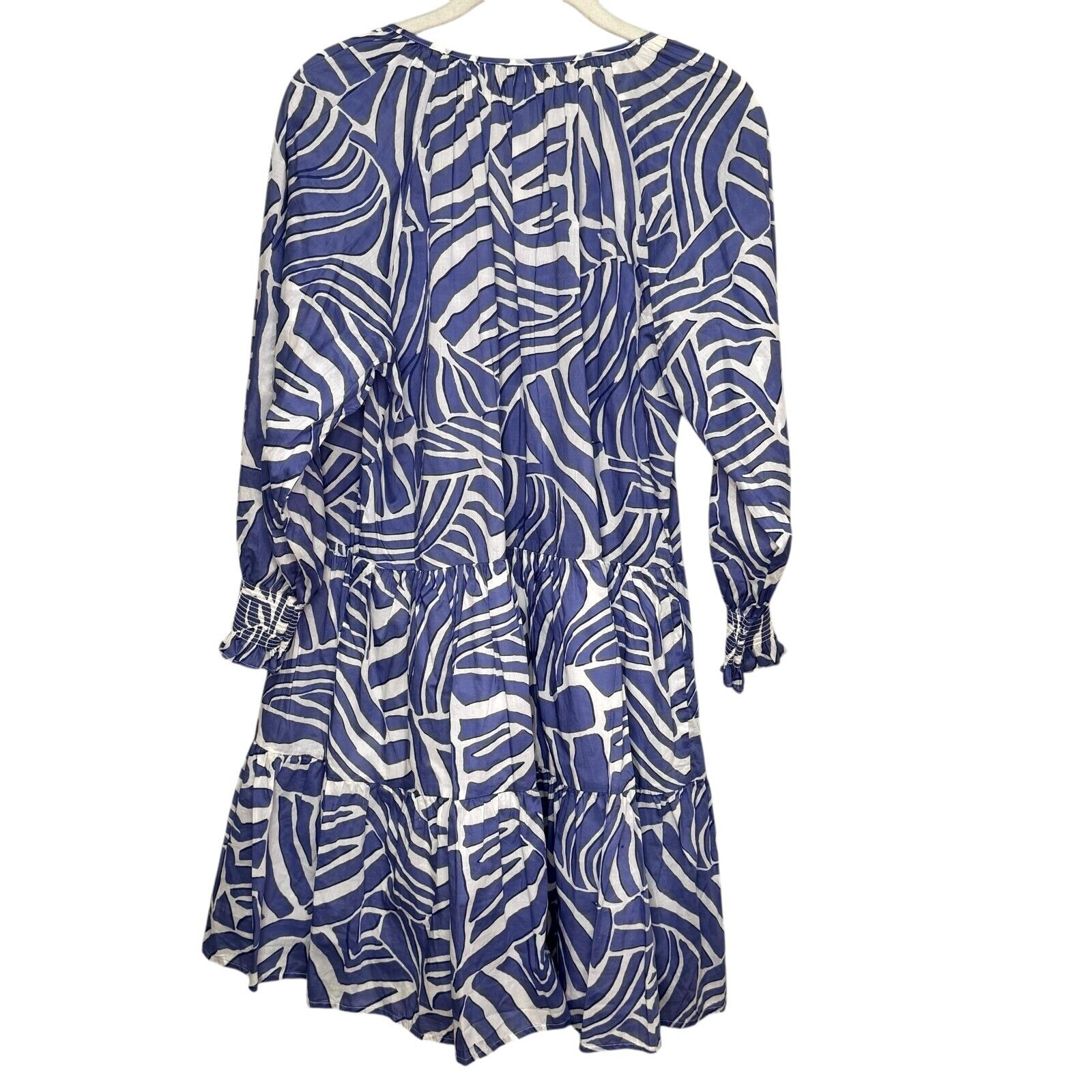 Rails Sia Dress Size Medium Island Waves Blue White Tropical Print Cotton $228 - Flair - Style