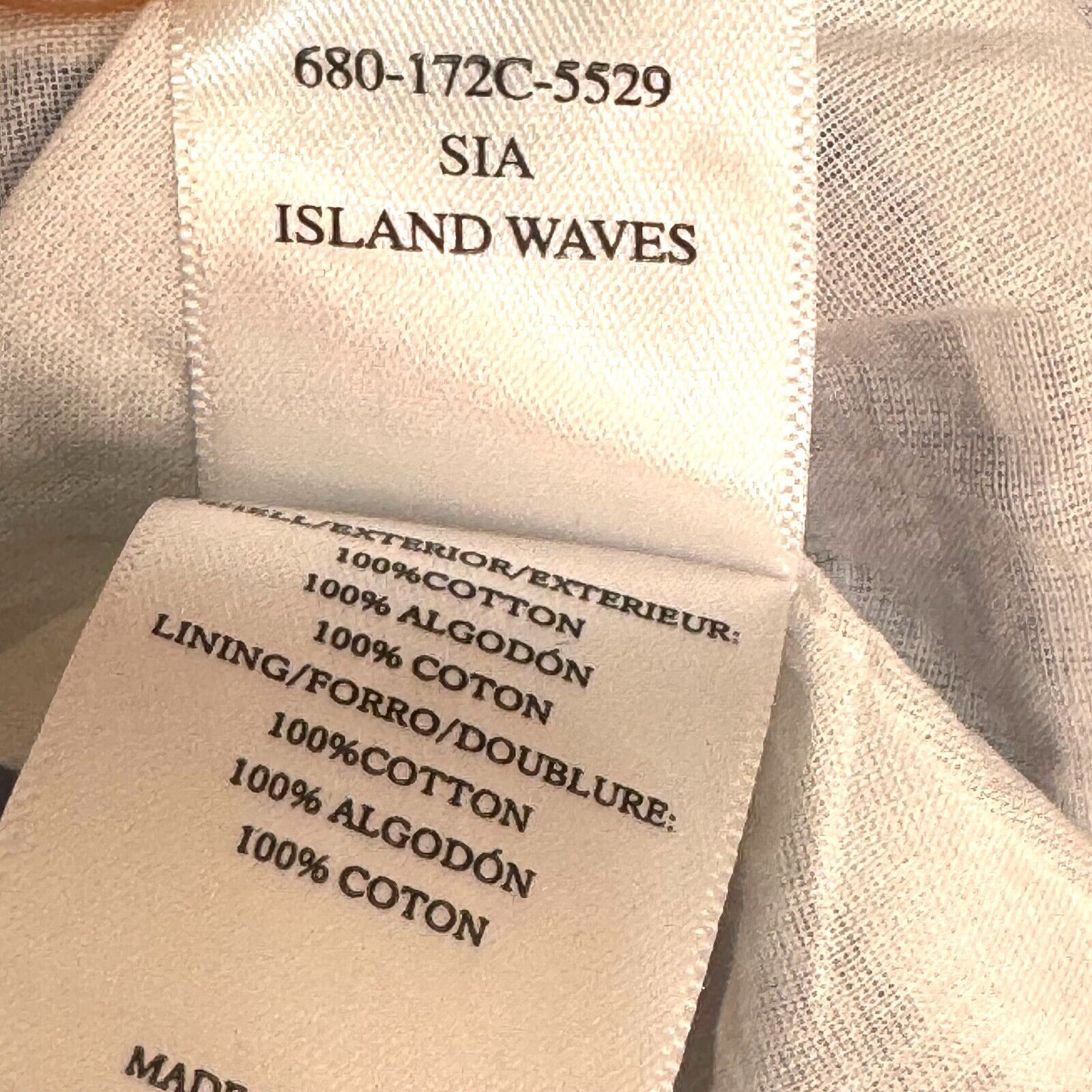 Rails Sia Dress Size Medium Island Waves Blue White Tropical Print Cotton $228 - Flair - Style
