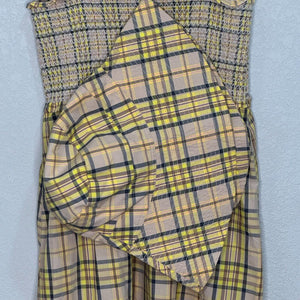 Rails Sunflower Plaid Smocked Sundress w Matching Hat Size Small NEW - Flair - Style