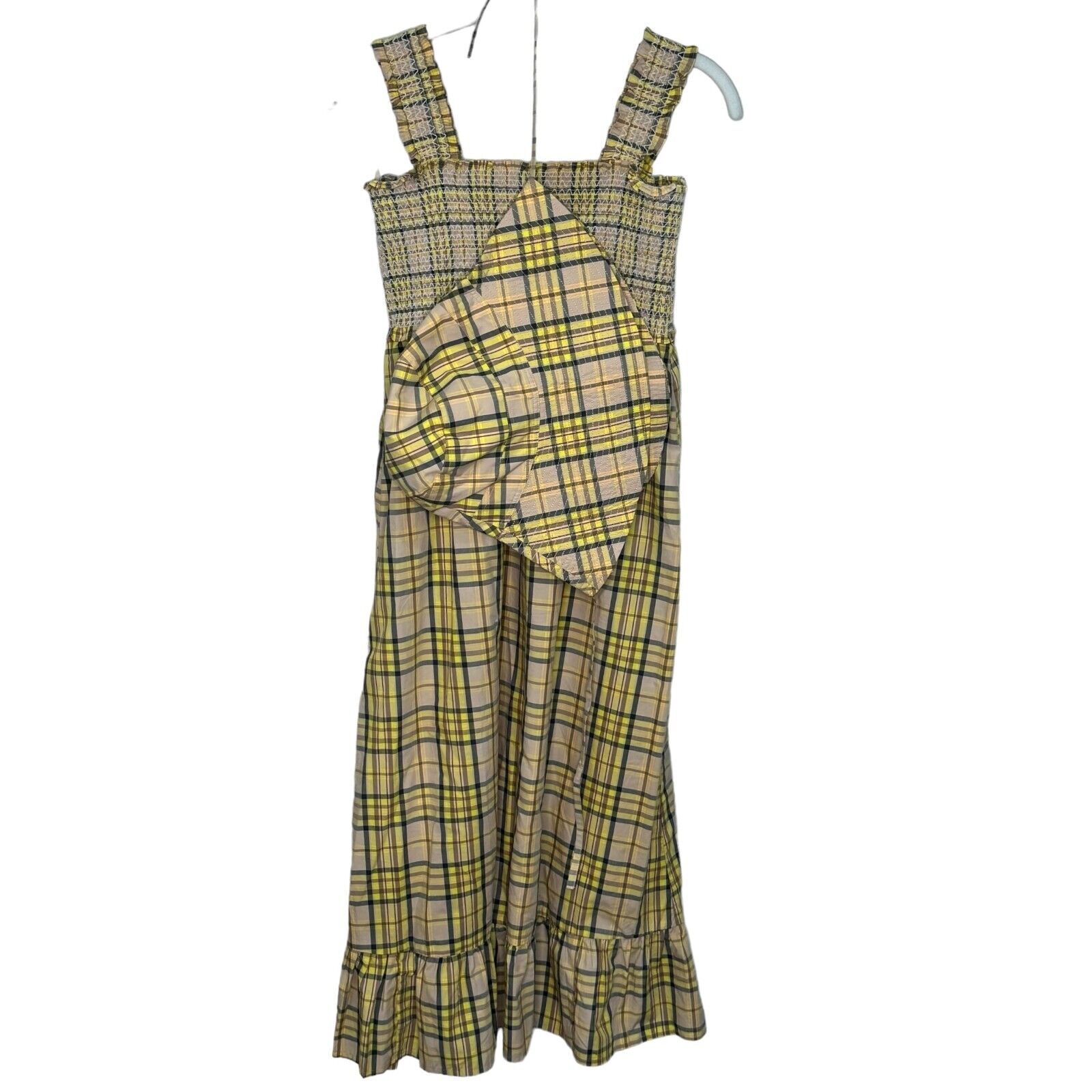 Rails Sunflower Plaid Smocked Sundress w Matching Hat Size Small NEW - Flair - Style