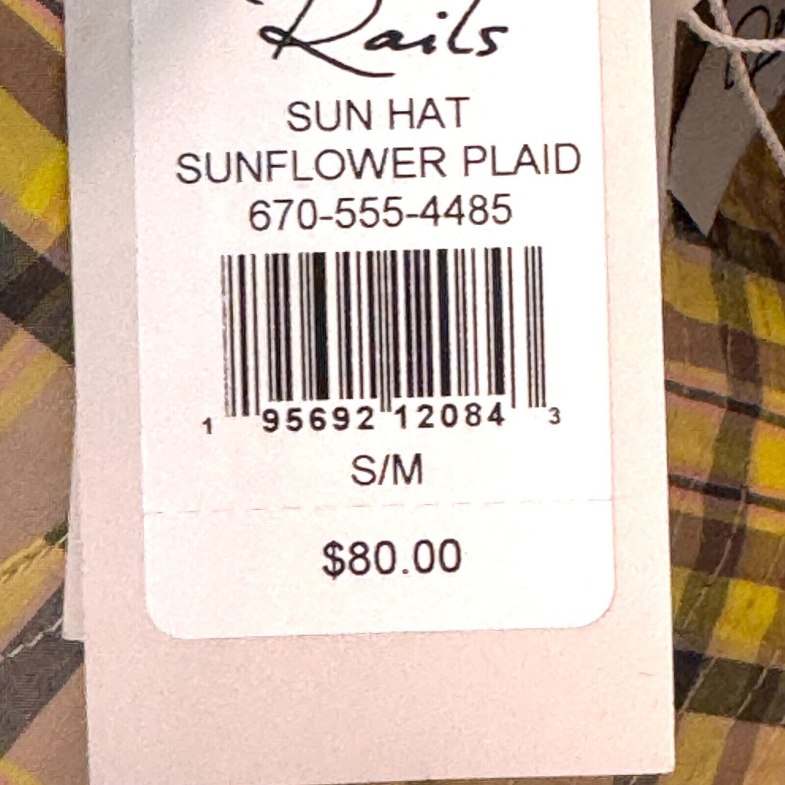 Rails Sunflower Plaid Smocked Sundress w Matching Hat Size Small NEW - Flair - Style