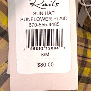 Rails Sunflower Plaid Smocked Sundress w Matching Hat Size Small NEW - Flair - Style
