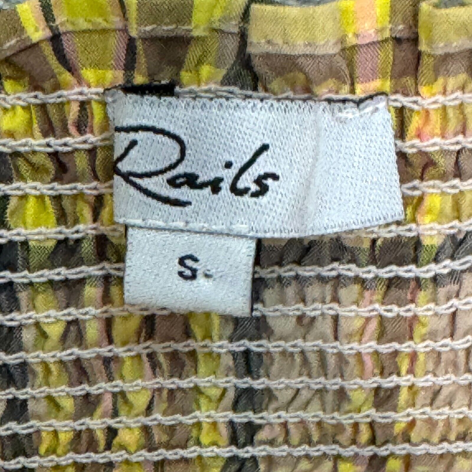 Rails Sunflower Plaid Smocked Sundress w Matching Hat Size Small NEW - Flair - Style