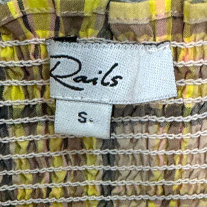Rails Sunflower Plaid Smocked Sundress w Matching Hat Size Small NEW - Flair - Style