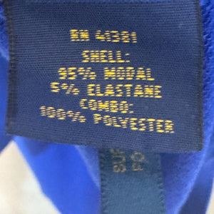 Ralph Lauren Polo Womens Baseball Shirt Size Medium Satin Front Royal Blue - Flair - Style