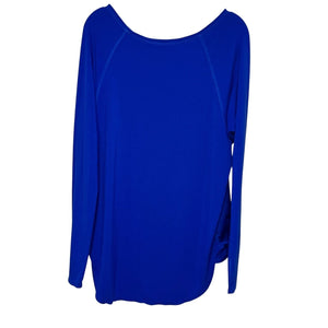 Ralph Lauren Polo Womens Baseball Shirt Size Medium Satin Front Royal Blue - Flair - Style