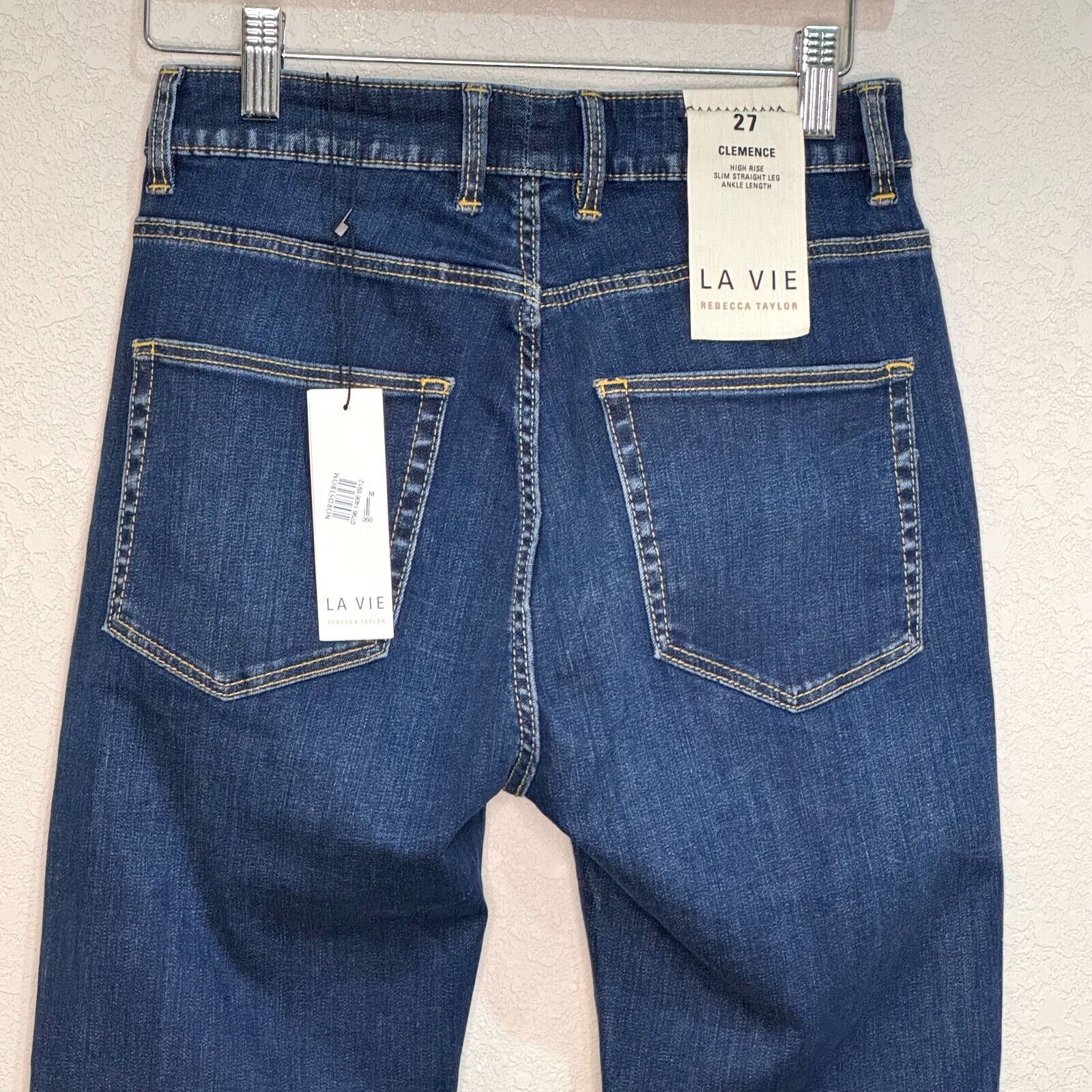 Rebecca Taylor Blue Clemence High Rise Slim Straight Jeans Size 27 NEW $195 - Flair - Style