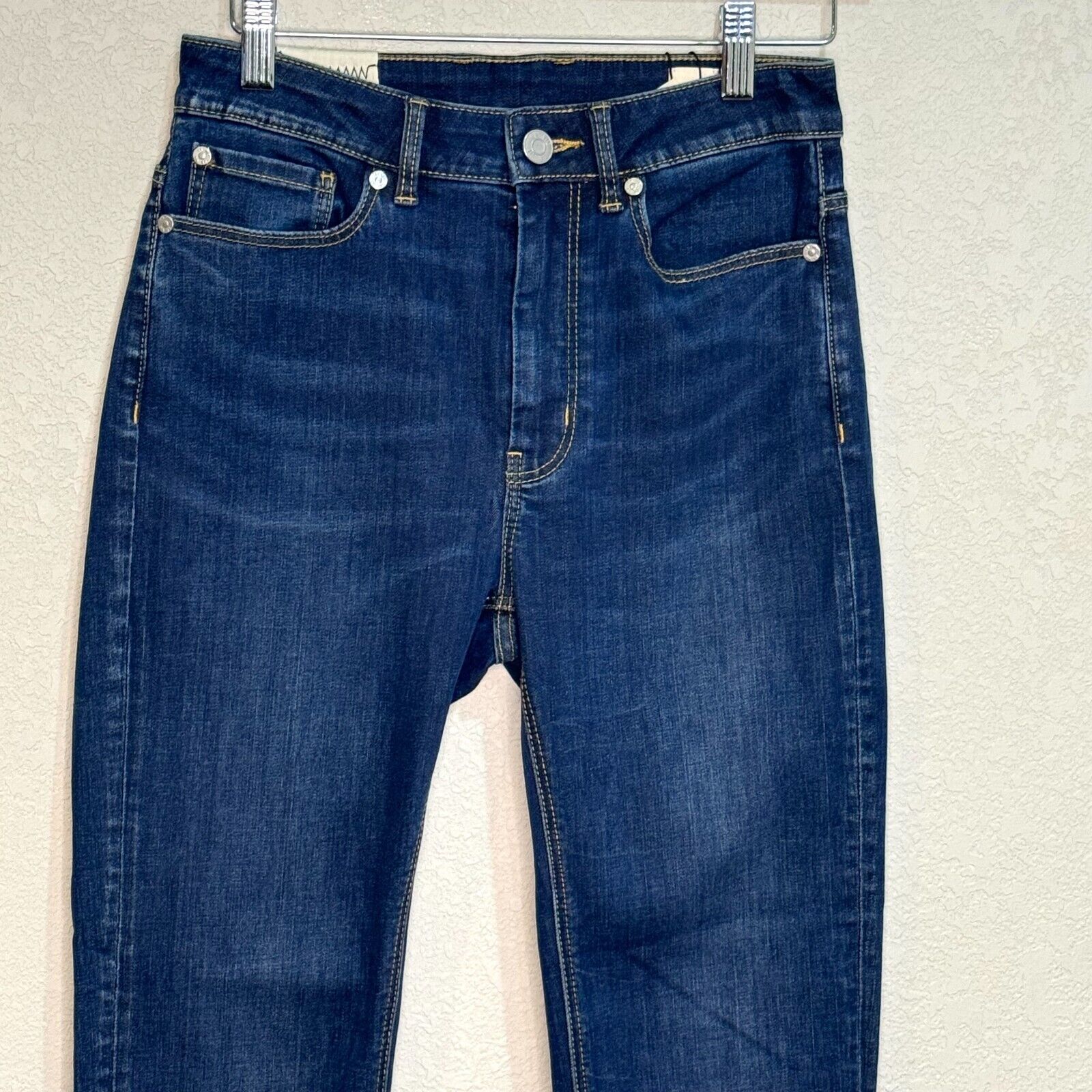 Rebecca Taylor Blue Clemence High Rise Slim Straight Jeans Size 27 NEW $195 - Flair - Style