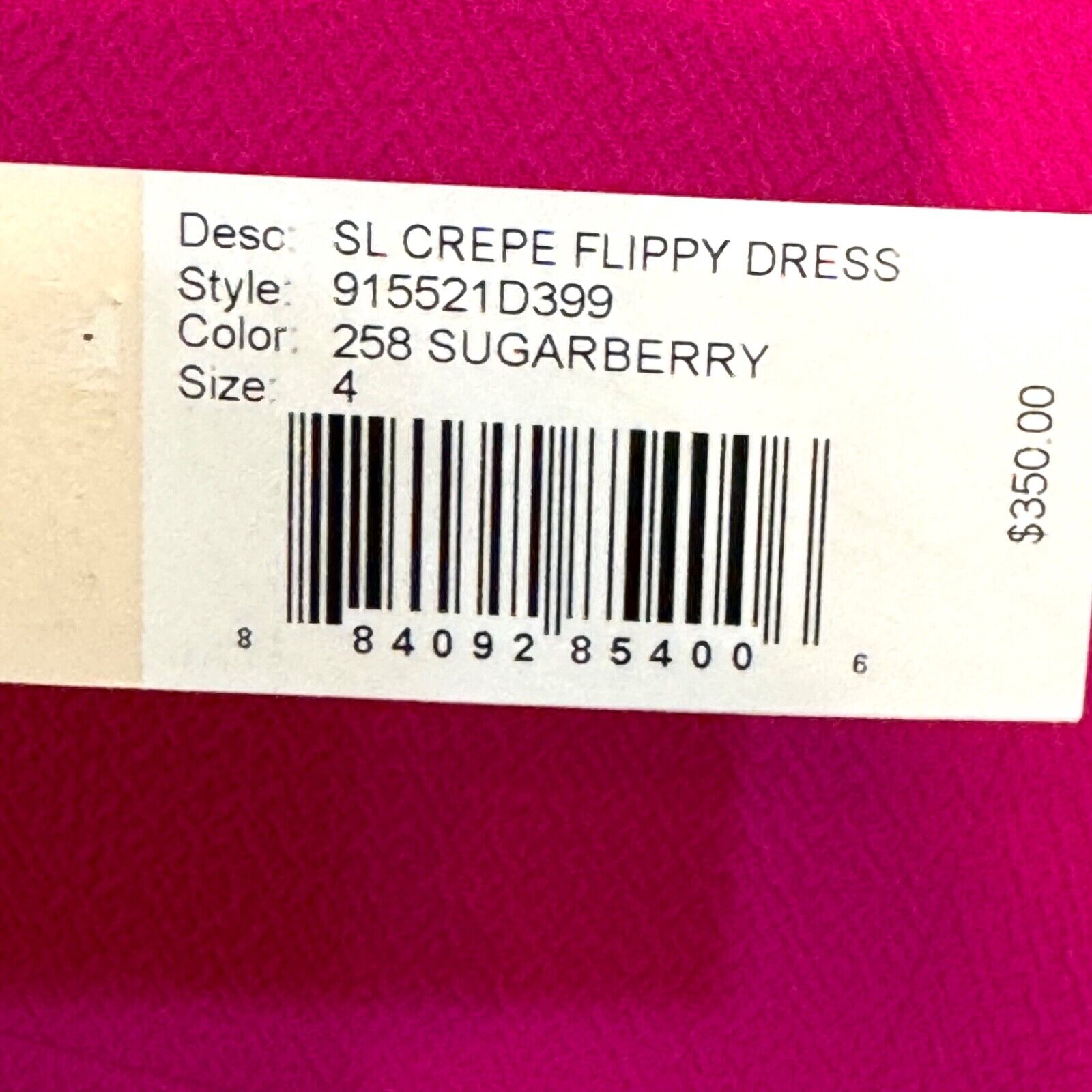 Rebecca Taylor Sleeveless Crepe Flippy Dress Sugarberry Size 4 NEW $350 - Flair - Style