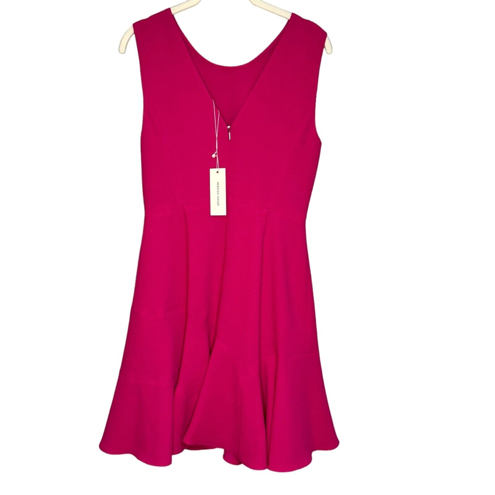 Rebecca Taylor Sleeveless Crepe Flippy Dress Sugarberry Size 4 NEW $350 - Flair - Style