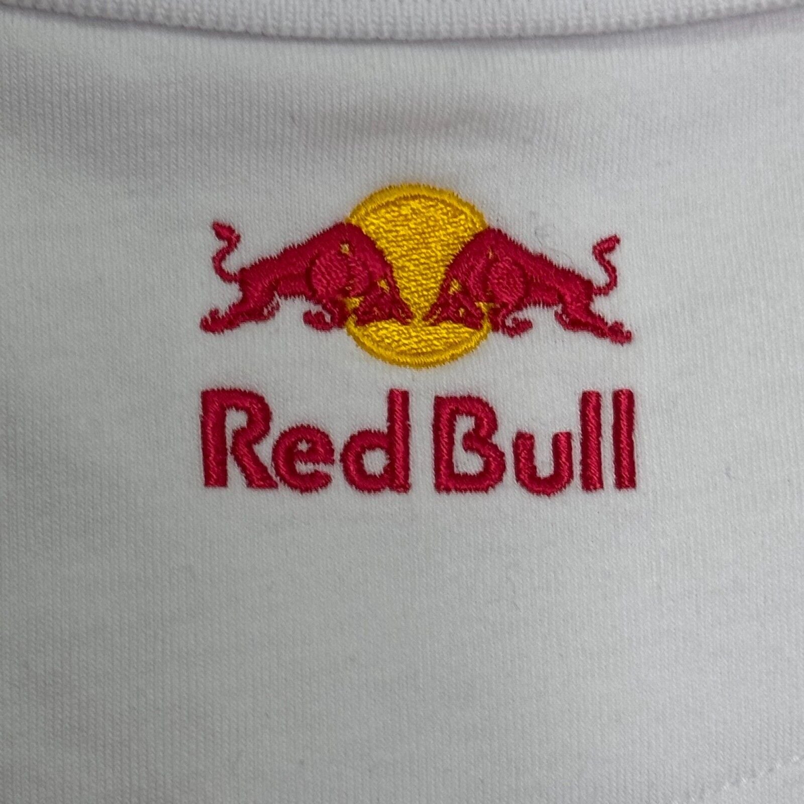 Red Bull Polo Shirt Size Large Womens White 100% Cotton Embroidered NEW - Flair - Style