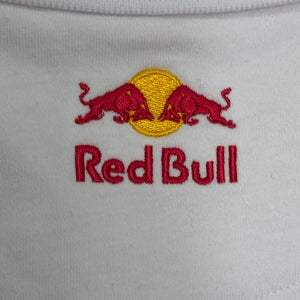 Red Bull Polo Shirt Size Large Womens White 100% Cotton Embroidered NEW - Flair - Style