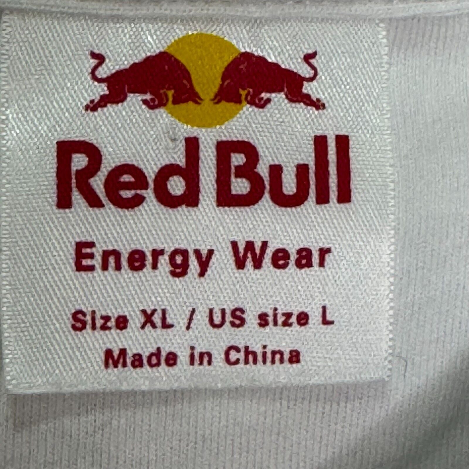 Red Bull Polo Shirt Size Large Womens White 100% Cotton Embroidered NEW - Flair - Style
